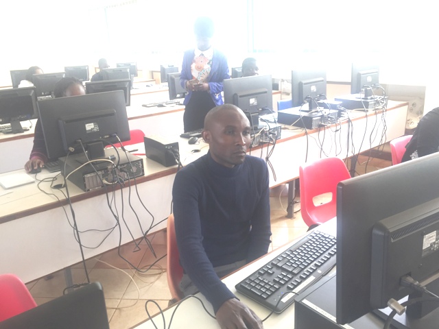 DVAP Web champion Kwoba and his colleague Amos at Kabete 8-4-4 Lab uploading web content for the Department of Vet. Anatomy & Physiology 21st Nov 2019