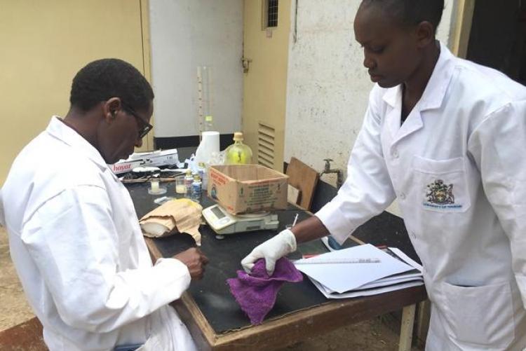 Staff at  Vet Anatomy & Physiology doing Toxicology laboratory tests